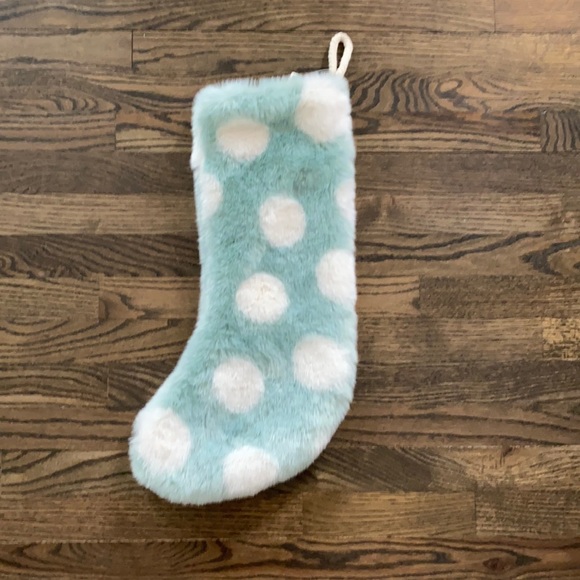Anthropologie polka dot Christmas stocking